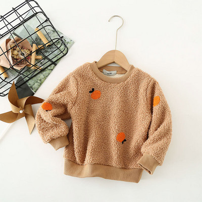 Laste Pullover Kampsun Prindimustriga Mudilaste Riided Laste Teddy Fliisist soe kampsun Beebipoistele Tüdrukutele 2-10 A