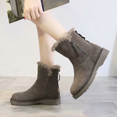 Pantofi pentru femei 2023 Cizme de damă cu fermoar de marca Cizme de zi cu zi la modă Cizme de înaltă calitate pentru femei Botine cu vârf rotund Chaussure Femme