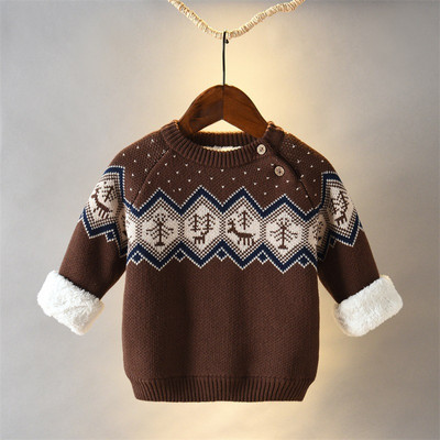 Őszi téli gyerekek baba fiú lány pulóverek újszülött pulóver kisgyermek gyerekek meleg pulóver kabát 2023 új vastag felsőruházat
