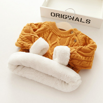 Őszi téli gyerekek baba fiú lány pulóverek újszülött pulóver kisgyermek gyerekek meleg pulóver kabát 2023 új vastag felsőruházat