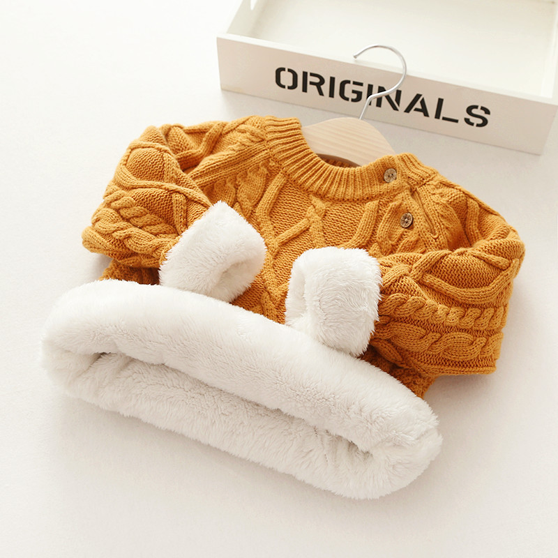 Őszi téli gyerekek baba fiú lány pulóverek újszülött pulóver kisgyermek gyerekek meleg pulóver kabát 2023 új vastag felsőruházat