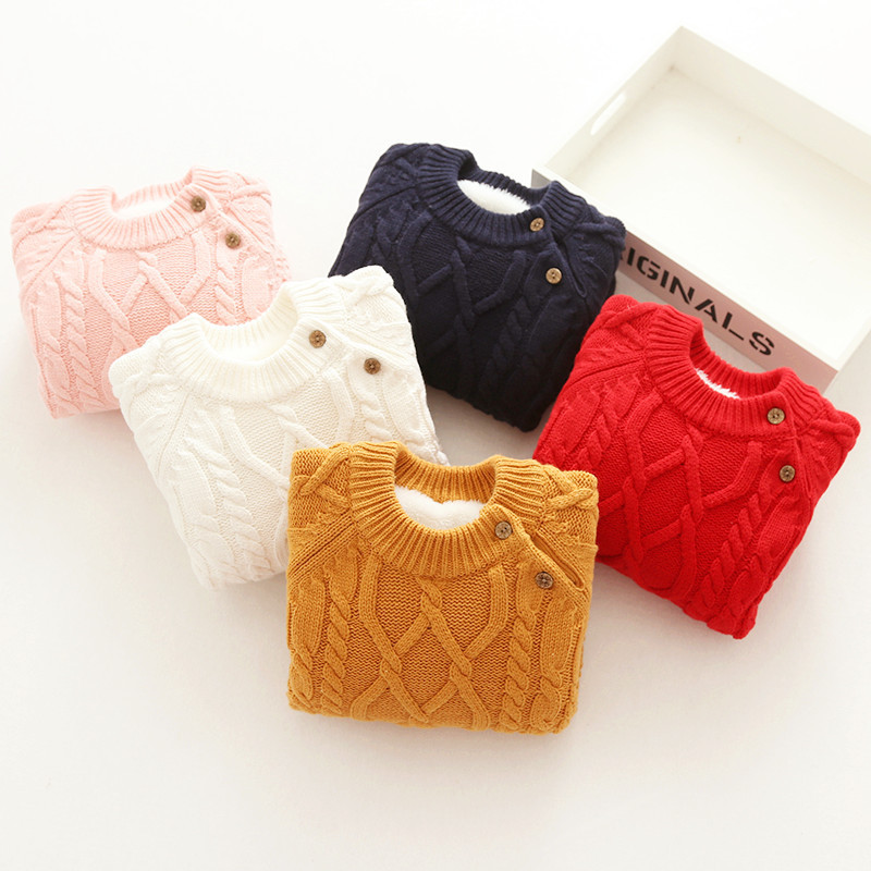 Őszi téli gyerekek baba fiú lány pulóverek újszülött pulóver kisgyermek gyerekek meleg pulóver kabát 2023 új vastag felsőruházat
