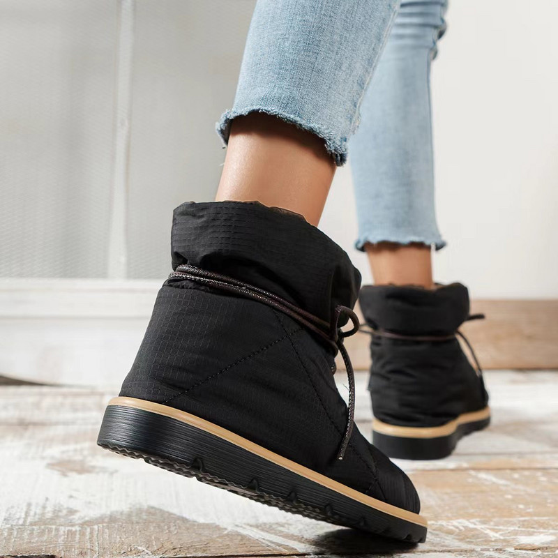 Cizme de iarnă calde cu pâine Cizme scurte Moda 2023 Noua tendință Cizme plate pentru zăpadă Pantofi cu platformă Goth Botas De Invierno Para Mujer