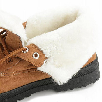 Дамски ботуши за сняг Класически зимни дамски ботуши от изкуствен велур Топли плюшени женски ботуши Горещи дамски обувки Обувки с връзки Дамски WSH2461