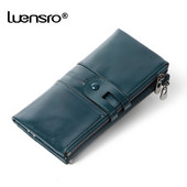 Naiste rahakotid Naistele mõeldud pika siduriga naiste rahakott Portomonee Rfid luksusbrändi rahakott Hasp tõmblukuga mündikott