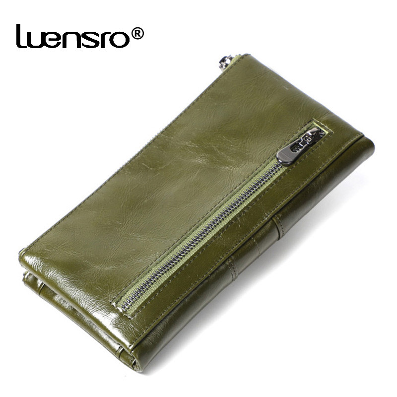 Naiste rahakotid Naistele mõeldud pika siduriga naiste rahakott Portomonee Rfid luksusbrändi rahakott Hasp tõmblukuga mündikott