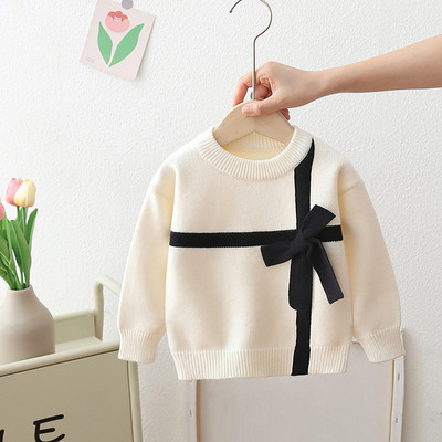 Pulovere Fete Crewneck Dungi Pulovere tricotate Toamna Iarna Pulover Casual Streetwear Pulover Culoare de bază Jumper Fata GY10141