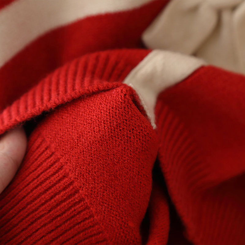 Pulovere Fete Crewneck Dungi Pulovere tricotate Toamna Iarna Pulover Casual Streetwear Pulover Culoare de bază Jumper Fata GY10141