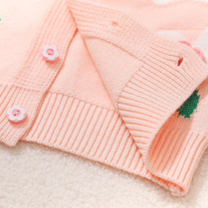 Tüdrukute vabaaja pikkade varrukatega kampsun, väike tüdruk, elegantne lilledega kudumine kardigan jakk-mantel 2023, uued lasteriided GY07311