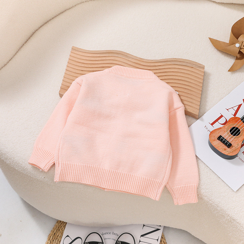 Tüdrukute vabaaja pikkade varrukatega kampsun, väike tüdruk, elegantne lilledega kudumine kardigan jakk-mantel 2023, uued lasteriided GY07311