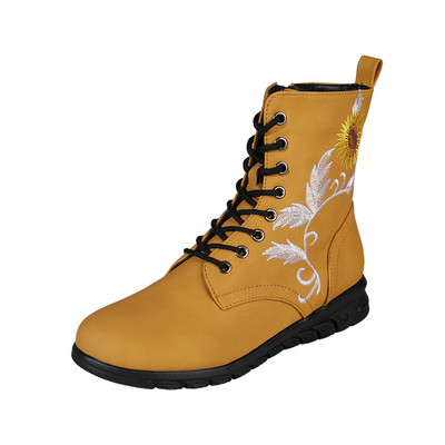 2023. aasta talvised põhijalatsid naistele, küljetõmblukuga naiste poolsaapad, vabaaja lamedad naiste kingad, madala kontsaga tikkitavad naiste saapad