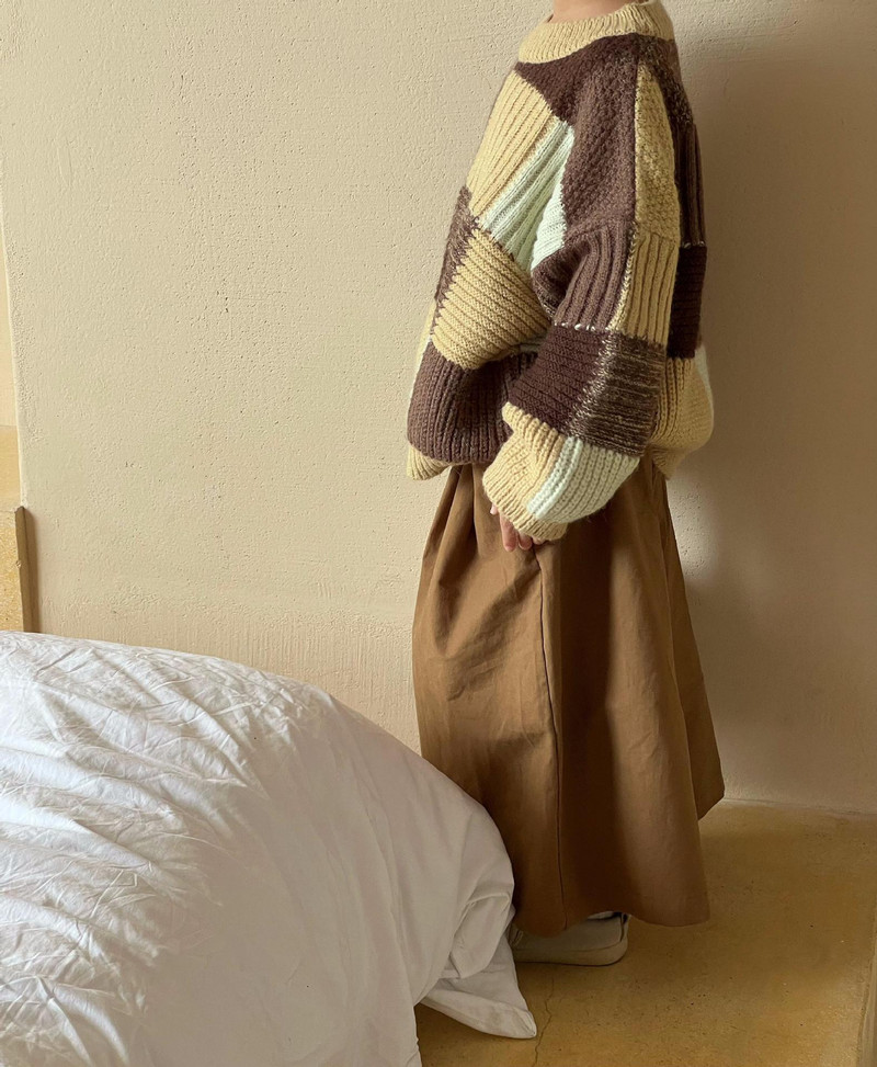 7106 Gyermek pulóver 2023 Őszi új koreai színben passzoló fiú pulóverek Retro alkalmi lány kötött pulóver pulóver