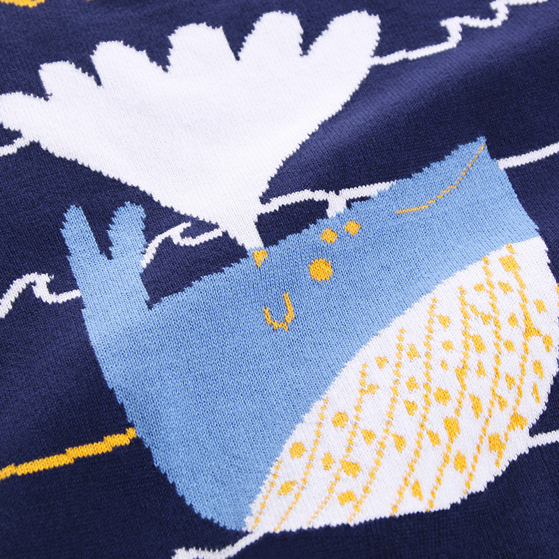 Nou Sosire Copii Toamnă Băieți Fete Pulover Haine din bumbac Topuri cu imprimeu balenă Haine pentru copii Pulover cu mânecă lungă Pulover tricotat