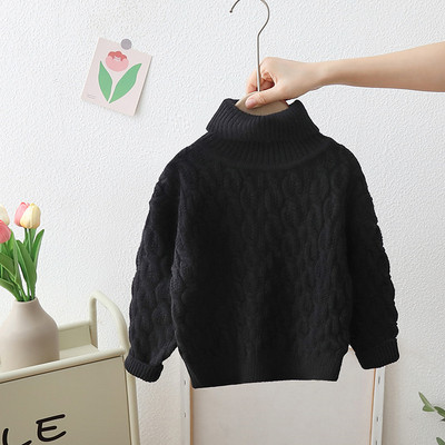 Laste Pullover Turtleneck sviiter Uus talvine pikkade varrukatega õhuke elastne poiste tüdrukute lihtne džemprid ühevärvilised topsid GY10111