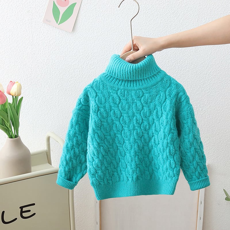 Laste Pullover Turtleneck sviiter Uus talvine pikkade varrukatega õhuke elastne poiste tüdrukute lihtne džemprid ühevärvilised topsid GY10111