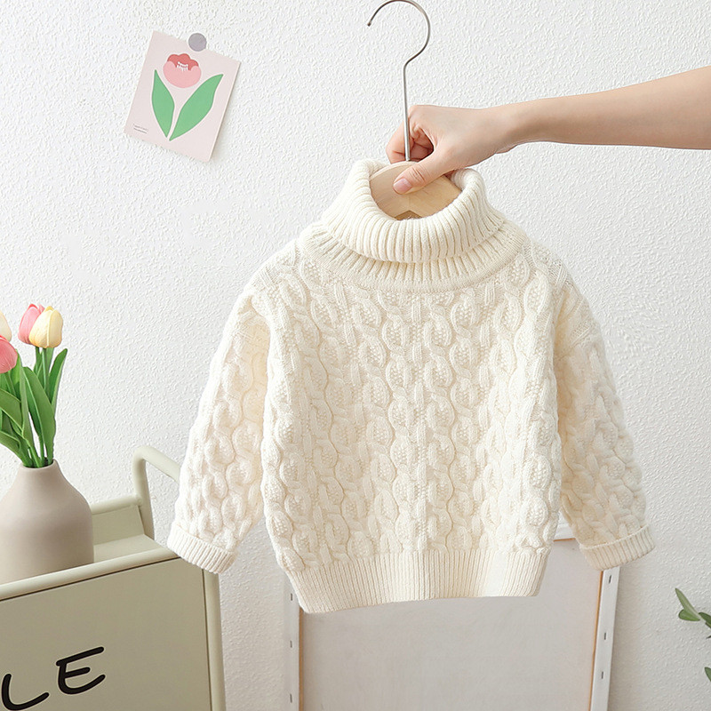 Laste Pullover Turtleneck sviiter Uus talvine pikkade varrukatega õhuke elastne poiste tüdrukute lihtne džemprid ühevärvilised topsid GY10111