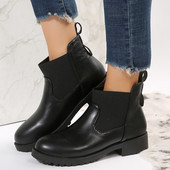 Suures suuruses 2023. aasta naistekingad Naiste põhisaapad, soodusmüük Naiste poolsaapad, venivad libisevad ümmarguse varba kandiga ruudukujulised naistejalatsid