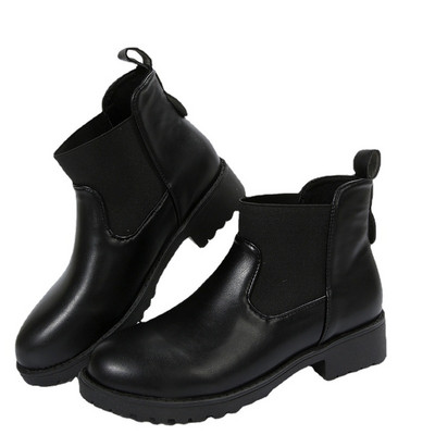 Suures suuruses 2023. aasta naistekingad Naiste põhisaapad, soodusmüük Naiste poolsaapad, venivad libisevad ümmarguse varba kandiga ruudukujulised naistejalatsid