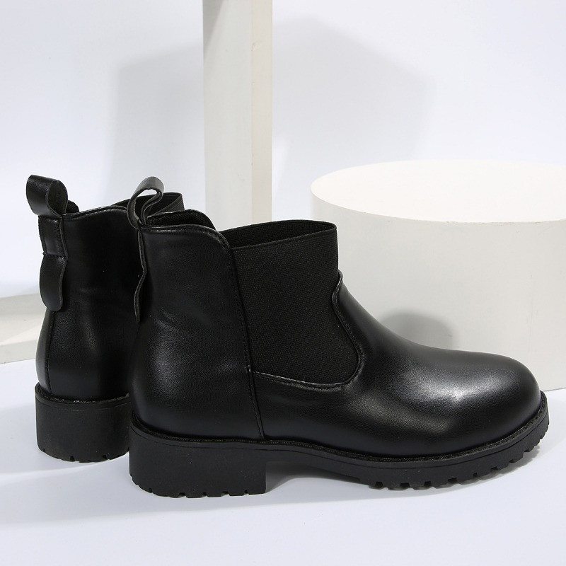 Suures suuruses 2023. aasta naistekingad Naiste põhisaapad, soodusmüük Naiste poolsaapad, venivad libisevad ümmarguse varba kandiga ruudukujulised naistejalatsid