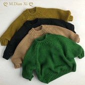 Pulovere confortabile pentru copii, primăvară, iarnă, pentru bebeluși, băieți, fete, pulovere calde, topuri, îngroșate, tricotate, cu mânecă lungă, de înaltă calitate