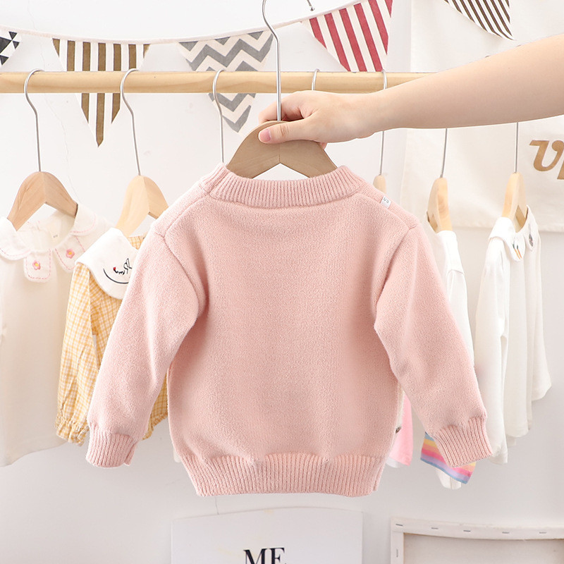 2023 Jesen Zima Dječji pulover Slatka slon djevojčica pulover Odjeća Pletena crtana odjeća dugih rukava Baršunasti dječji pulover GY06251