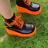 Ghete noi de damă cu toc înalt 2022, la modă, cu șireturi, cu toc înalt, pantofi gotici de petrecere pentru femei, mărime Plus 36-43