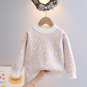 2023 Pulover Copii Toamna Iarna Nou Menține Cald Fete Pulover Pete Colorate Bebeluș Fetiță Topuri Tricotate Haine pentru studenți GY09091