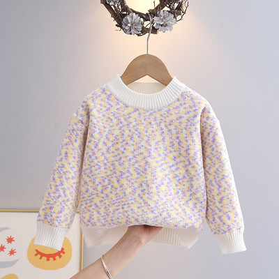 2023 Pulover Copii Toamna Iarna Nou Menține Cald Fete Pulover Pete Colorate Bebeluș Fetiță Topuri Tricotate Haine pentru studenți GY09091