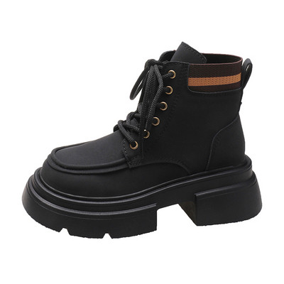 Pantofi pentru femei Reducere 2023 Nou Toamnă Iarnă Cizme de damă cu vârf rotund Cizme de drumeție galbene anti-alunecare cu talpă groasă Zapatos Chunky Mujer