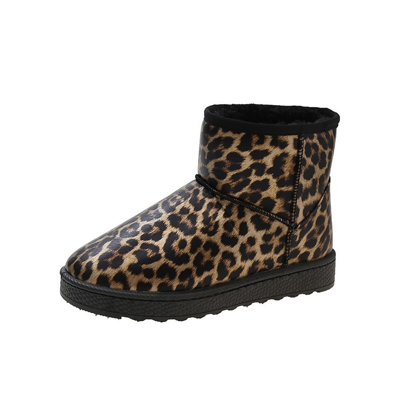 Γυναικεία παπούτσια 2023 Υψηλής ποιότητας slip-on γυναικείες μπότες Fashion Leopard Print Daily Boots Γυναικείες καυτές εκπτώσεις Μποτάκια με στρογγυλά μύτη