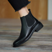 2023 Cizme Chelsea Moda pentru femei Cizme scurte din piele PU Designer Femei Pantofi toamna iarna Cizme casual Cizme cu toc joase