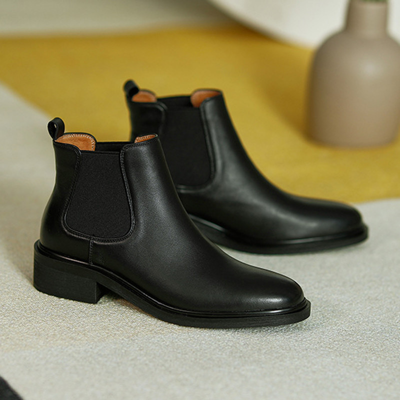 2023 Cizme Chelsea Moda pentru femei Cizme scurte din piele PU Designer Femei Pantofi toamna iarna Cizme casual Cizme cu toc joase