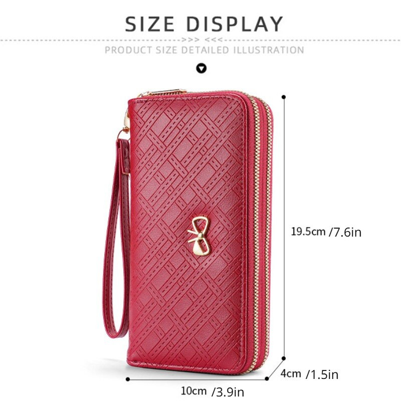 Portofel nou 2023, portofel lung, cu fermoar, dublu strat, geantă de mână de mare capacitate la modă japoneză și coreeană