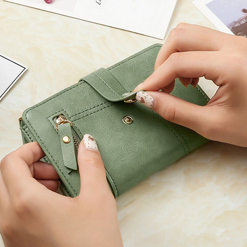 Portofel de înaltă calitate pentru femei, scurtă, pentru femei, portofel pentru monede, pentru doamne, suport pentru carduri, geantă de bani mică, poșetă Carteira кошелек