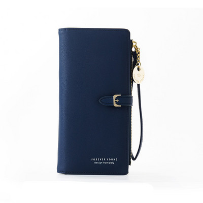 Uued naiste PU-nahast rahakotid Naistele pikad rahakotid Suure mahutavusega rahakott telefonitasku multifunktsionaalne siduriga mündikaardihoidja