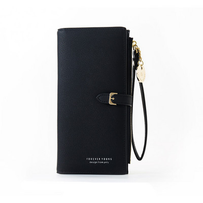 Uued naiste PU-nahast rahakotid Naistele pikad rahakotid Suure mahutavusega rahakott telefonitasku multifunktsionaalne siduriga mündikaardihoidja