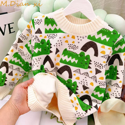 Lasteriided Kampsunid Baby Boys Cartoon Camel Printing O-kaelusega kampsun Talvine Uus Laste vabaaja kampsun Beebi soe top