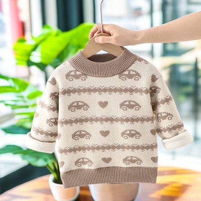 Lasteriided Kampsunid Baby Boys Cartoon Camel Printing O-kaelusega kampsun Talvine Uus Laste vabaaja kampsun Beebi soe top