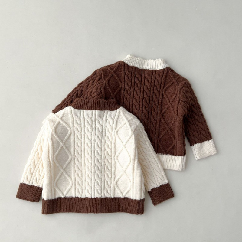 Beebitüdrukute kootud kardigan riided kevadiseks sügiseks tikandid lillelised V-kaelusega lastele lapitehnikas kudumid kampsun Pehme Korea mantel