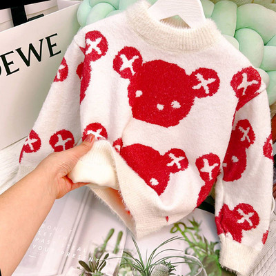 Lasteriided Kampsunid Multifilmid Autode trükkimine Poiste kudumid Laste Pullover Välisriided Poistele Talvised pikkade varrukatega riided Kampsunid