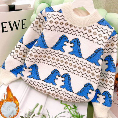 Lasteriided Kampsunid Multifilmid Autode trükkimine Poiste kudumid Laste Pullover Välisriided Poistele Talvised pikkade varrukatega riided Kampsunid