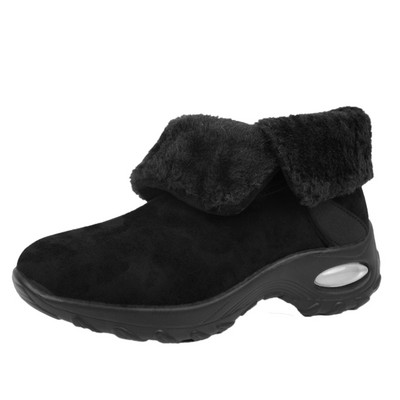 2023. aasta kuum soodusmüük naiste kingad varrukatega naiste saapad Talvised ümara ninaga seemisnahast plüüsfliis soojaks keskmise toruga paksu kontsaga lumesaapad