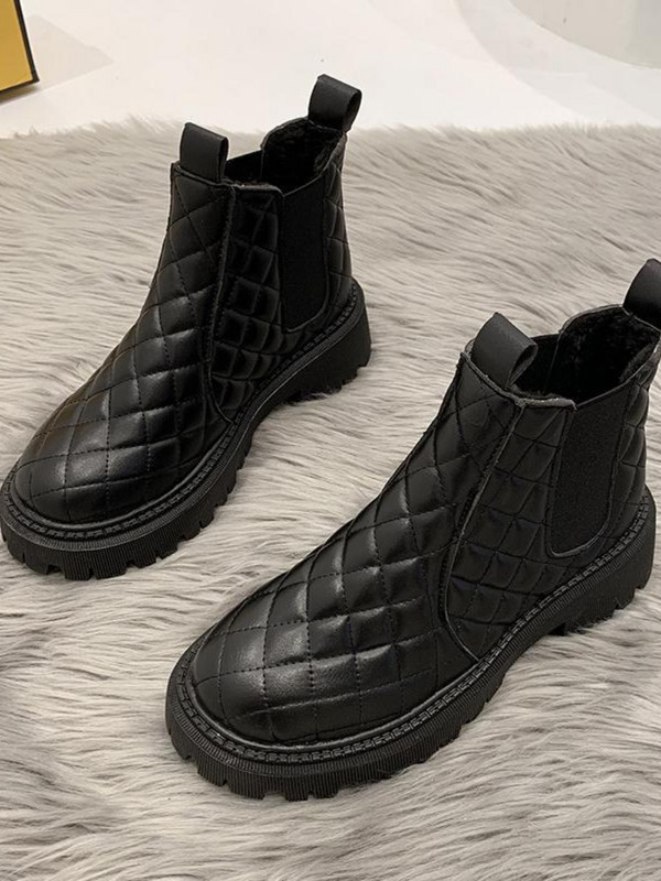 Kingad Naiste saapad libisemiskindlad saapad Naised tõstavad põhja sametise lühikese võrega beež must