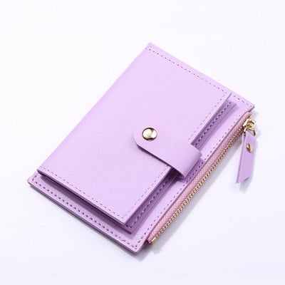 Γυναικείο Πορτοφόλι PU Δερμάτινη θήκη πολλαπλών καρτών με φερμουάρ και τσέπη για κέρματα