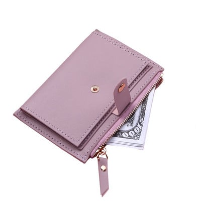 Γυναικείο Πορτοφόλι PU Δερμάτινη θήκη πολλαπλών καρτών με φερμουάρ και τσέπη για κέρματα