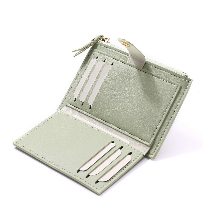 Γυναικείο Πορτοφόλι PU Δερμάτινη θήκη πολλαπλών καρτών με φερμουάρ και τσέπη για κέρματα