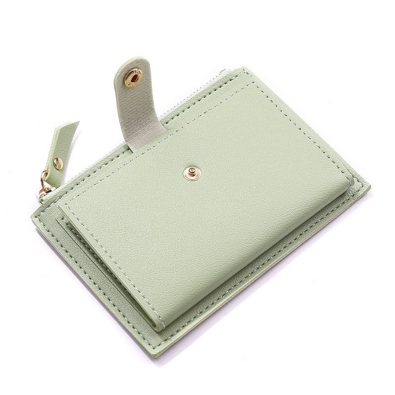 Γυναικείο Πορτοφόλι PU Δερμάτινη θήκη πολλαπλών καρτών με φερμουάρ και τσέπη για κέρματα