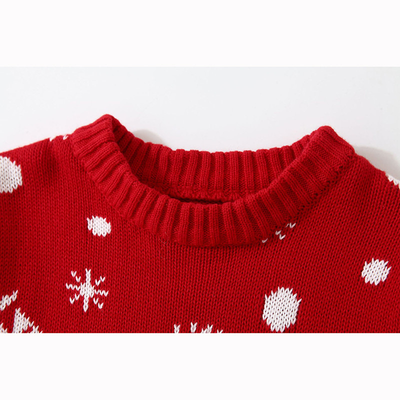 Kūdikiui berniukui šilti megztiniai ilgomis rankovėmis Rudens drabužiai vaikams Raudoni Kalėdiniai Elniai Vaikiški Megztiniai Mergaitei Žieminiai kūdikio megztiniai paltukai