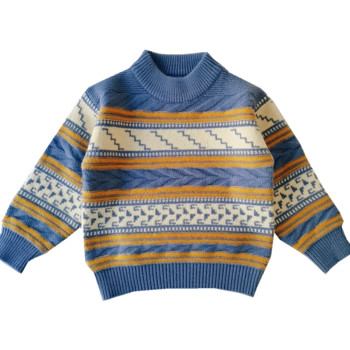 Пуловер за момчета Зимни дебели дрехи Детски пуловери за плетене с кръгло деколте Детско модно облекло Топъл костюм Детско облекло 8 години