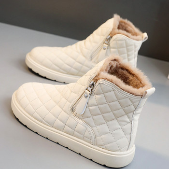 Велурени зимни ботуши за жени през зимата на 2023 г. Нови удебелени неплъзгащи се къси ботуши Универсални топли високи памучни обувки